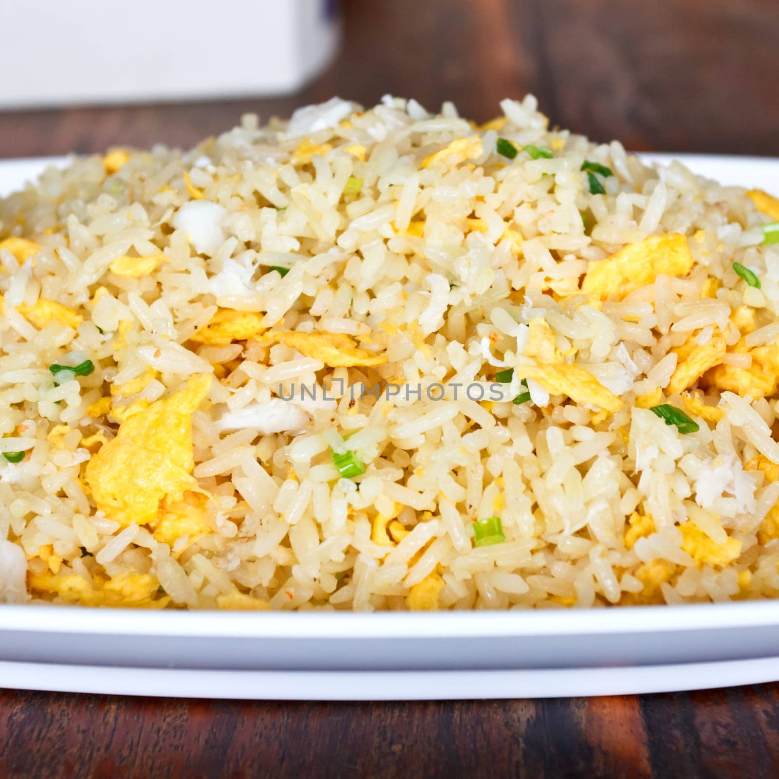 Crab fried rice, Thai cuisine style.