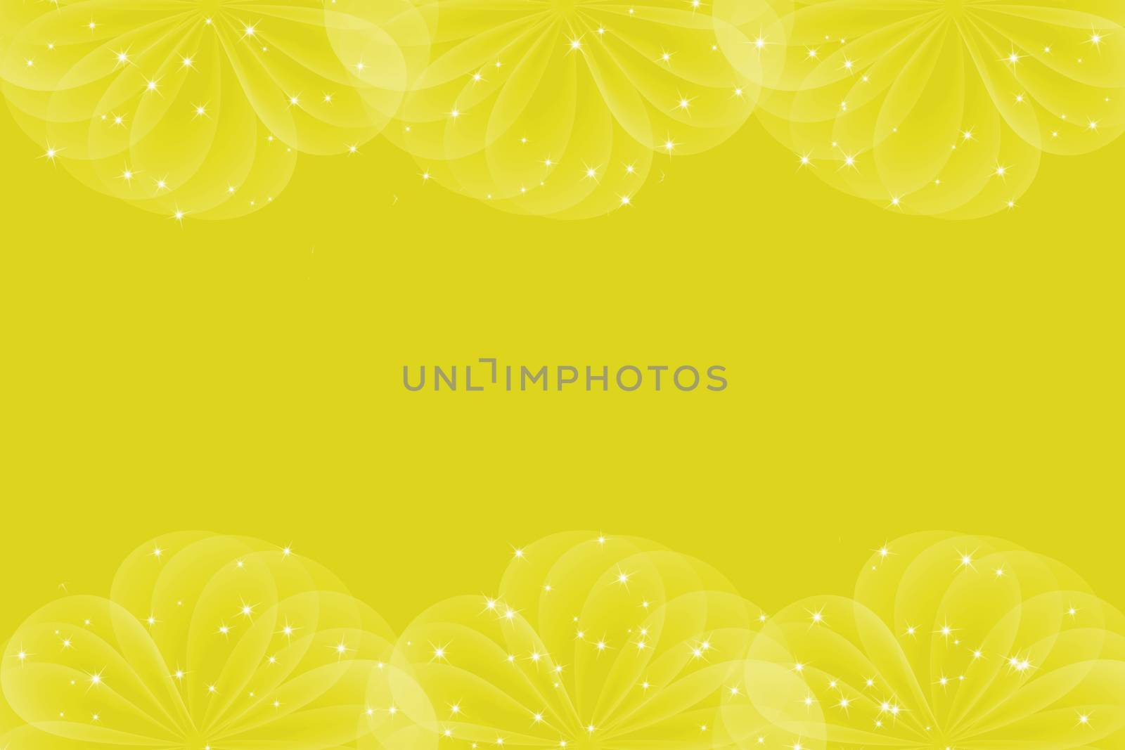 Yellow abstract background with circle layers