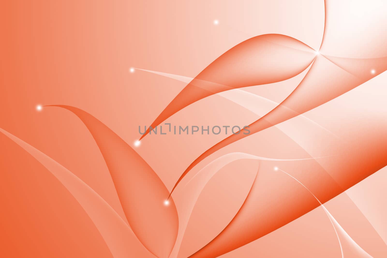 Orange abstract with wavy and curve background