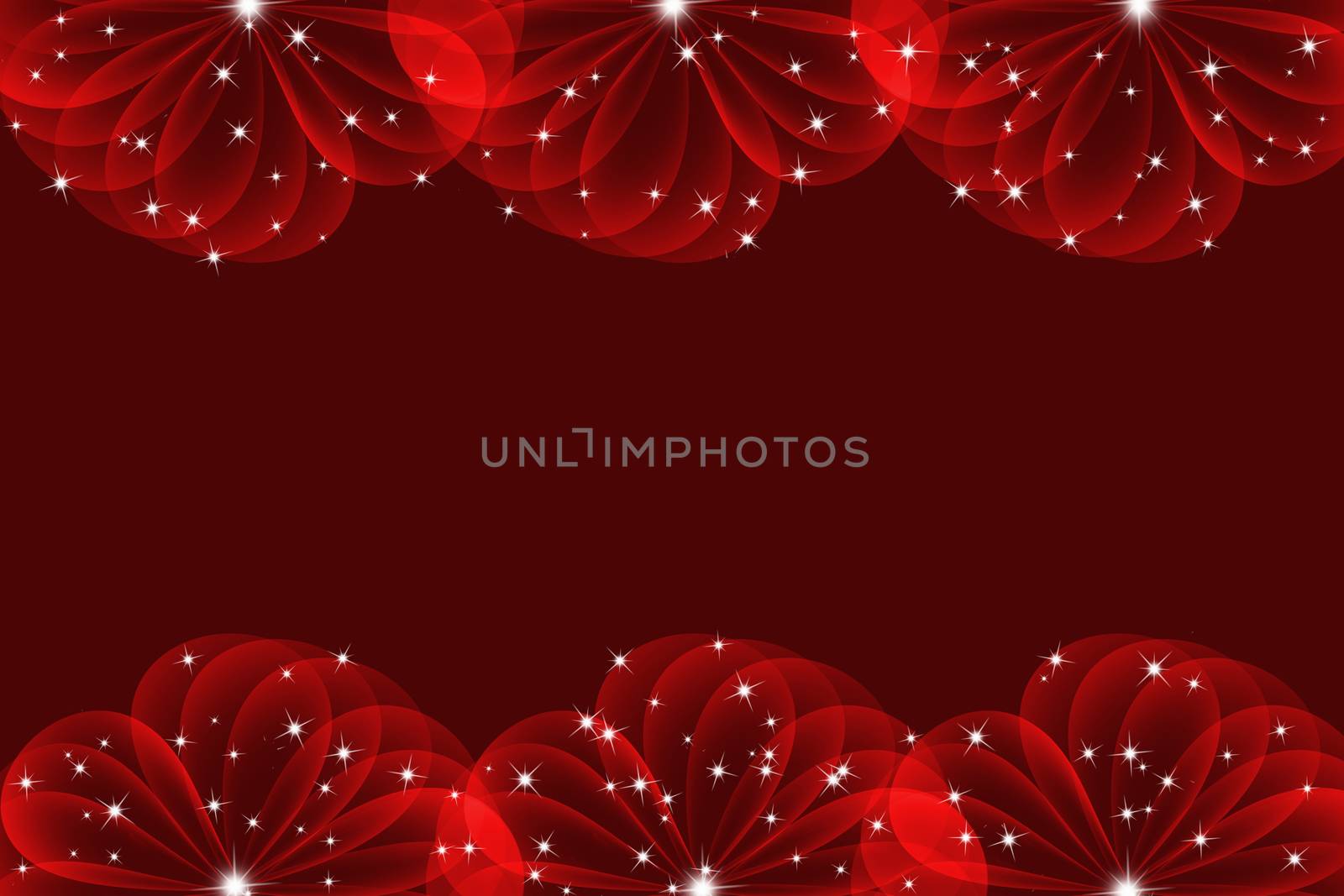 Red abstract background with circle layers