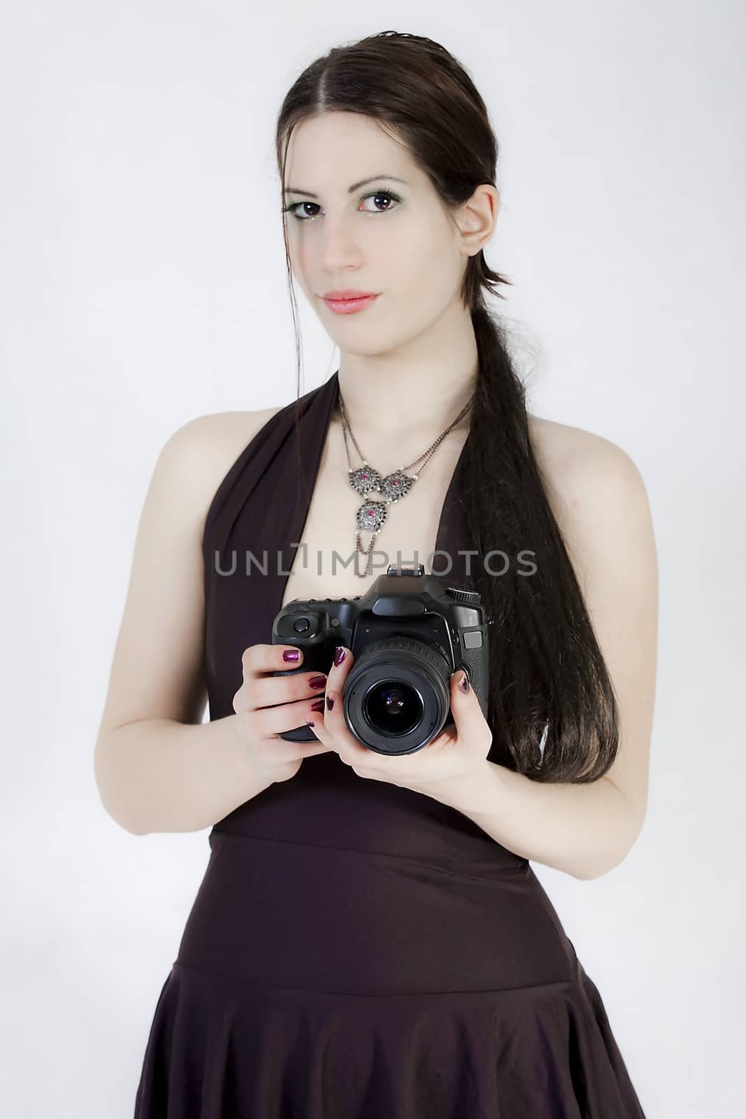 young woman with photo camera by dukibu