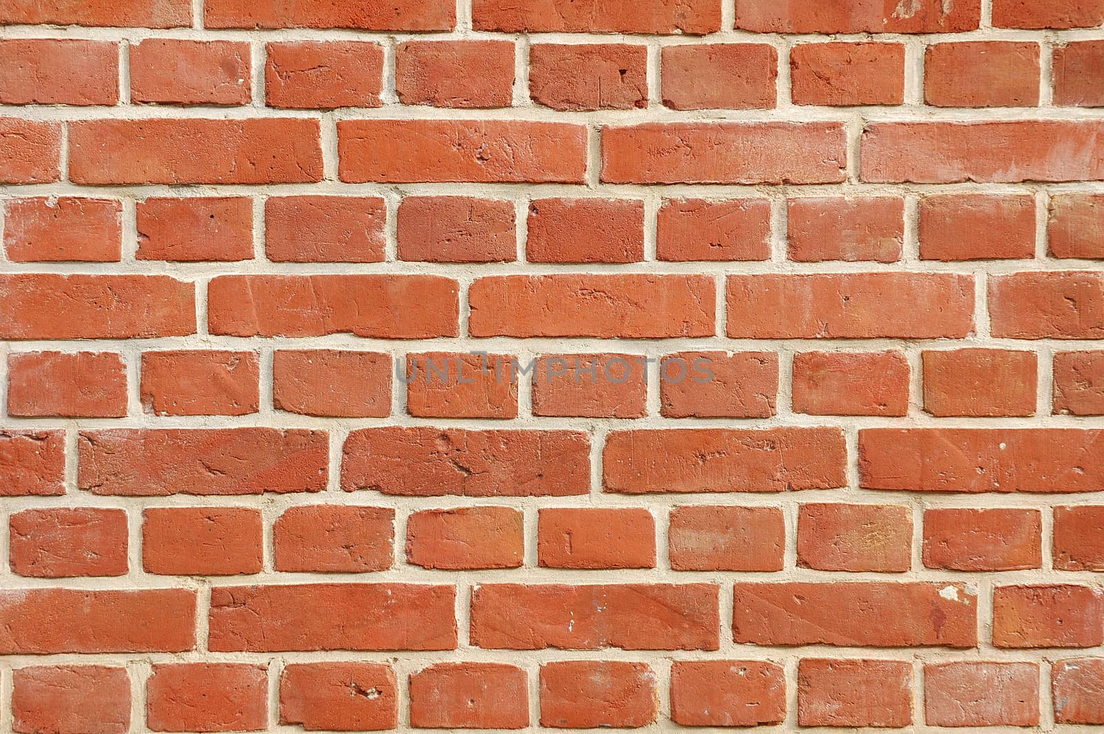 Red brick wall of old building.