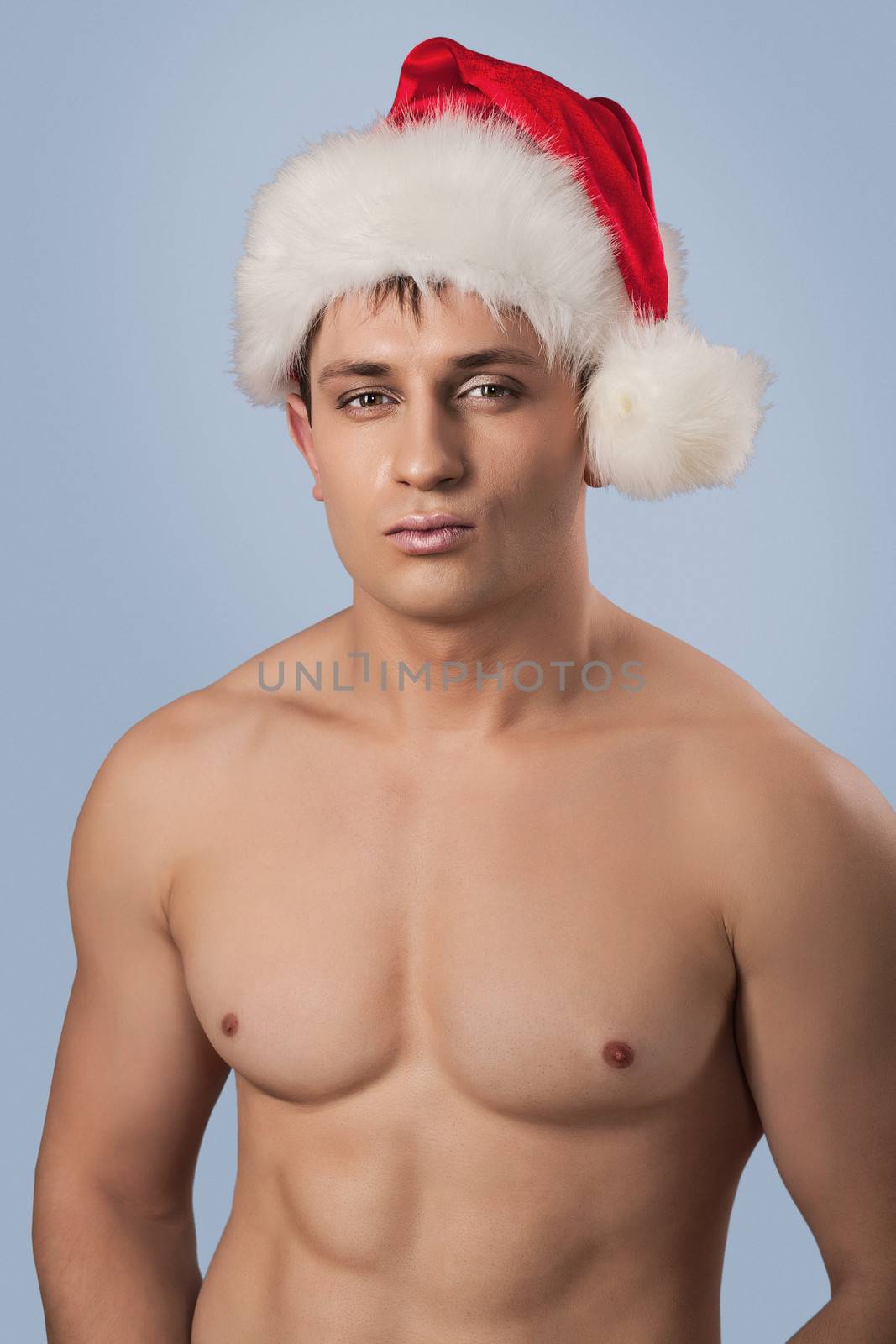 portrait of muscular santa by mihalec