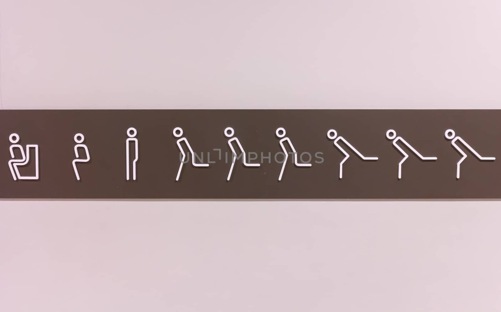 Toilet sign on wall