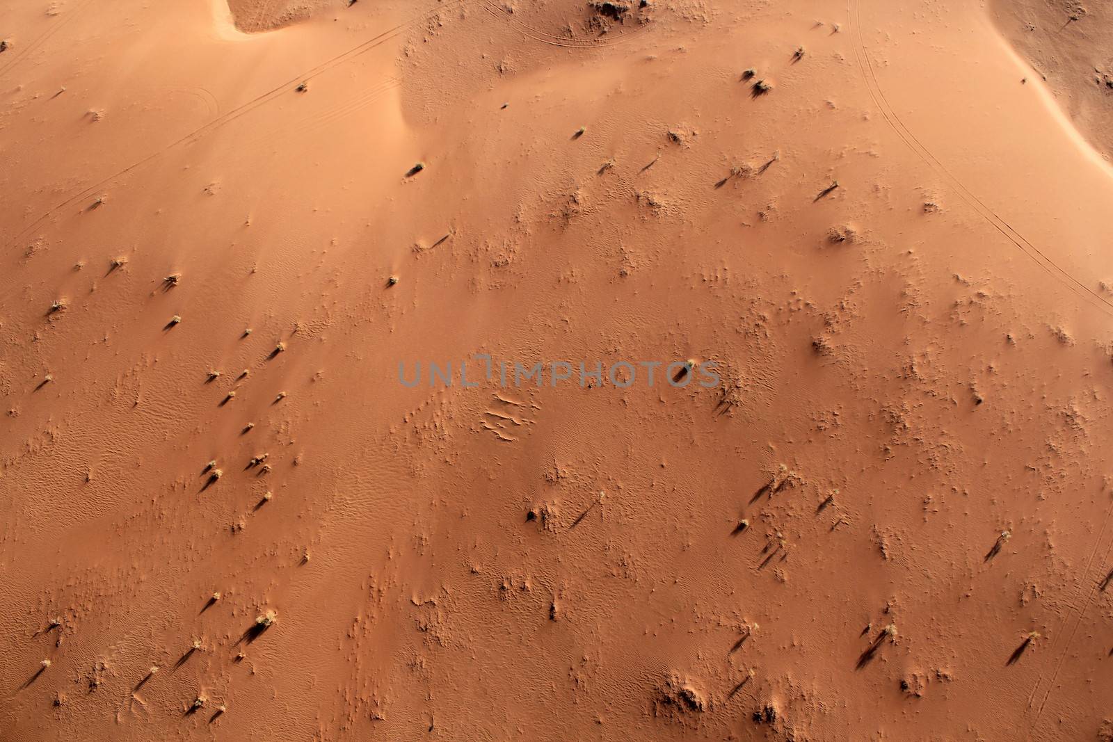 Wadi Rum Desert beautiful landscape from above. Jordan.