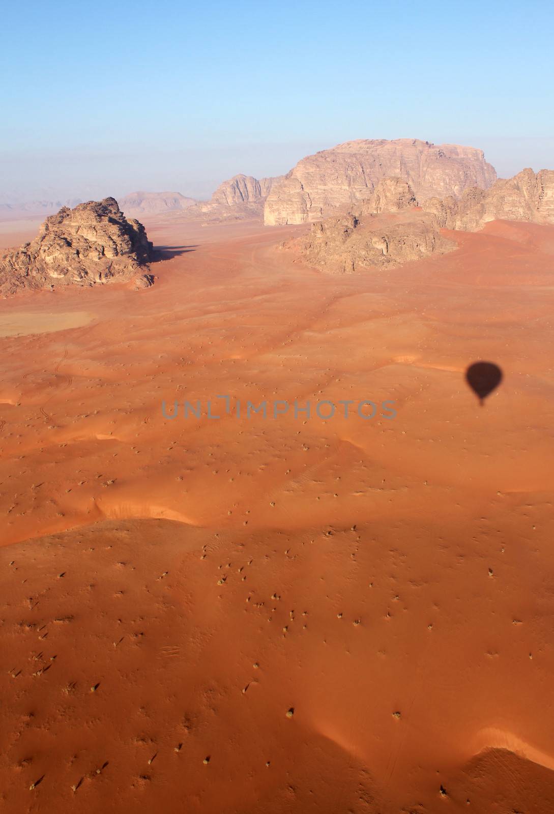 Wadi Rum Desert beautiful landscape from above. Jordan. by ptxgarfield