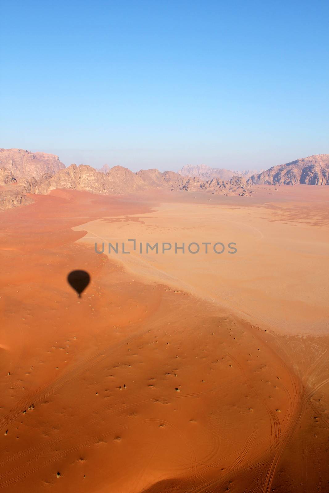 Wadi Rum Desert beautiful landscape from above. Jordan. by ptxgarfield