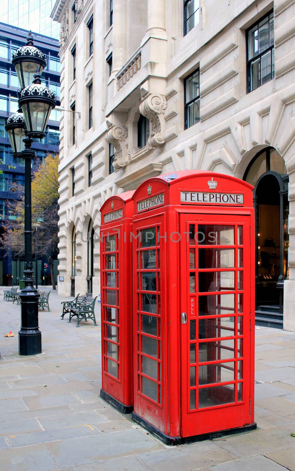 London famous public telephone booth. United Kingdom