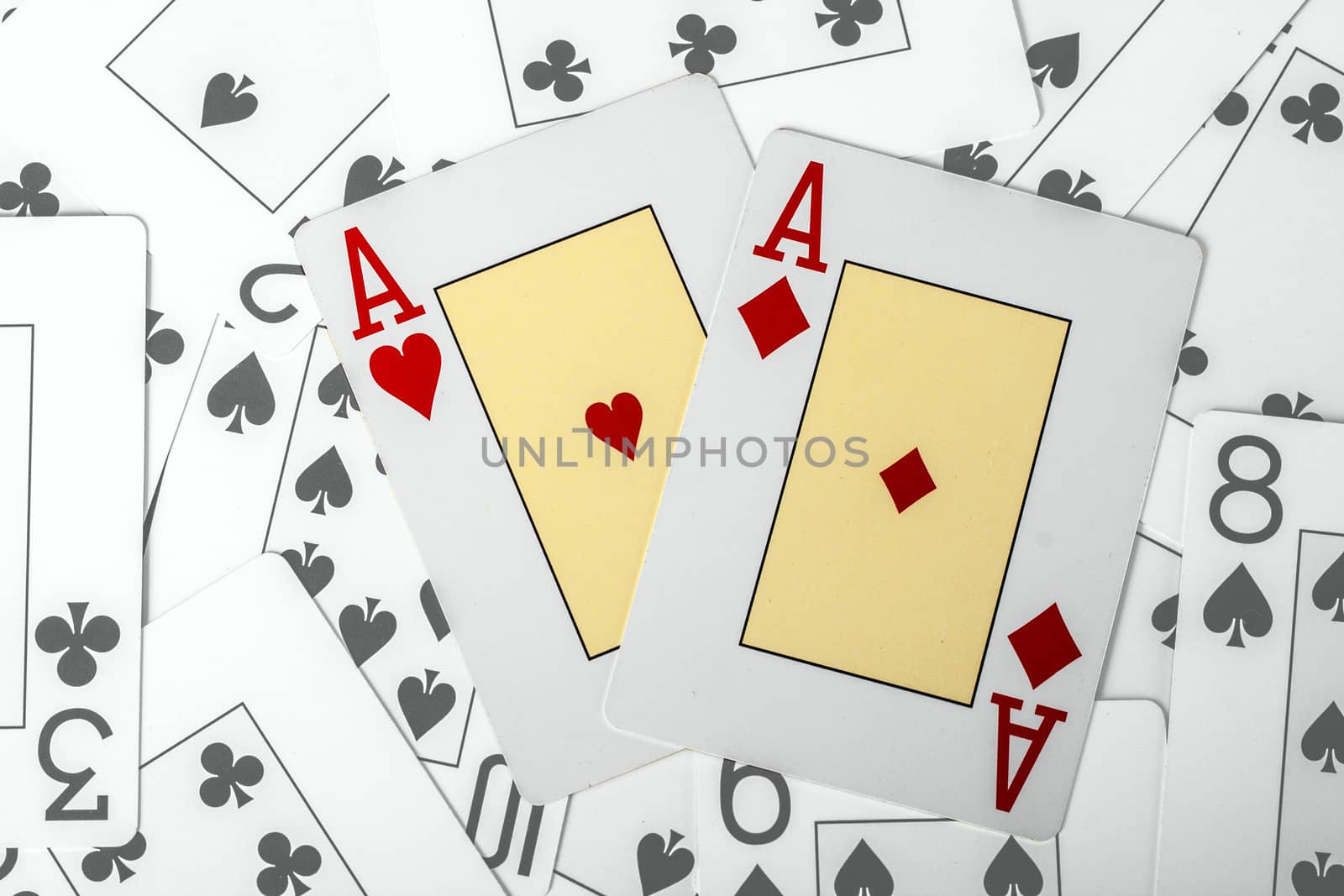 abstract poker cards for the poker on the table