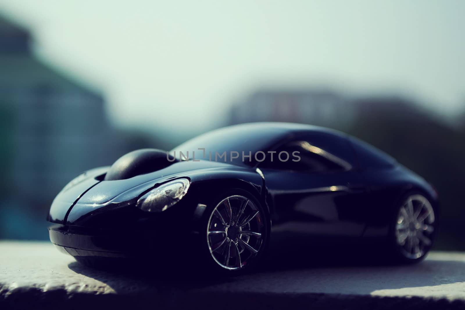 Black car in retro concept by apichart