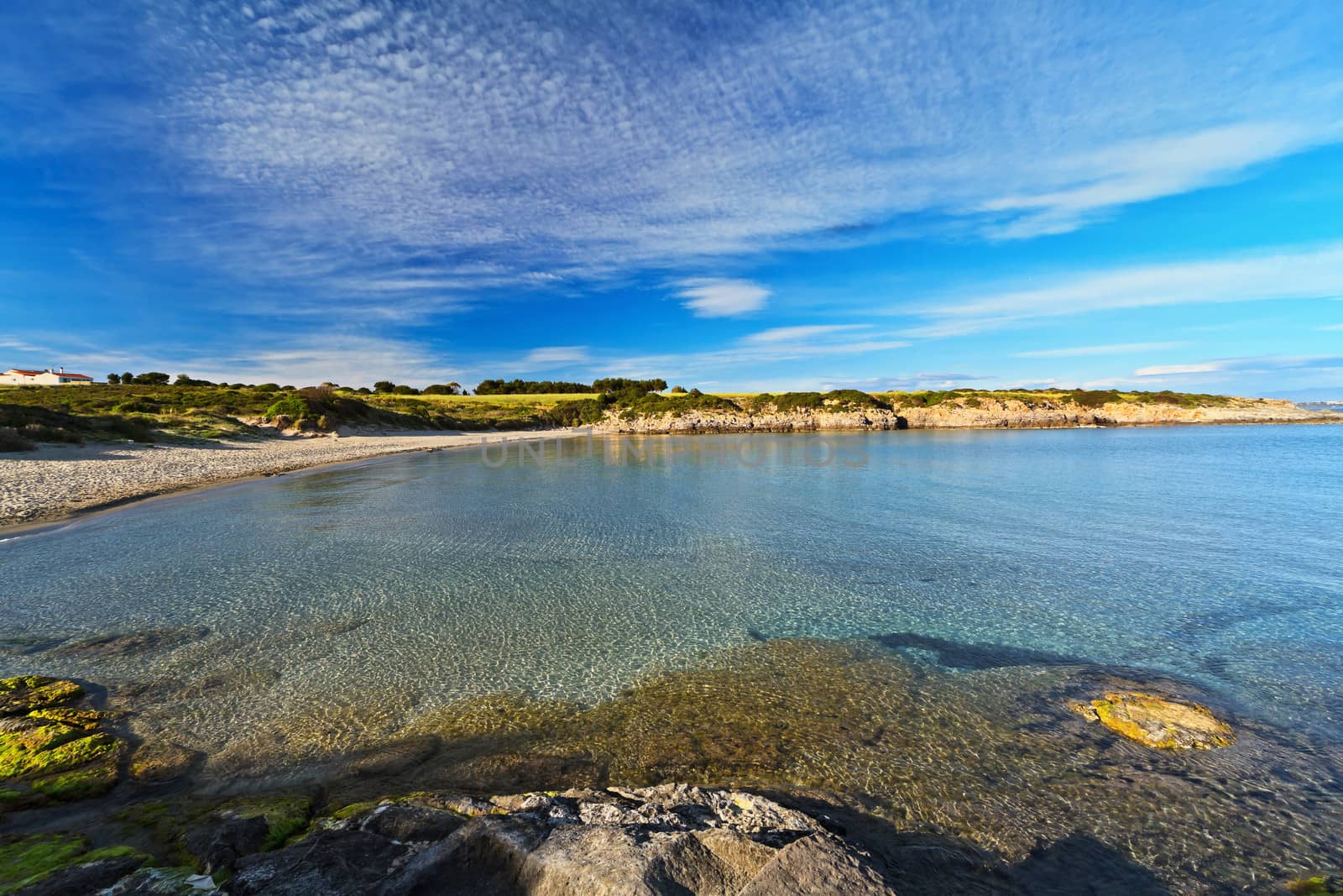 La Bobba beach in Carloforte, San Pietro island, Sardinia, Italy