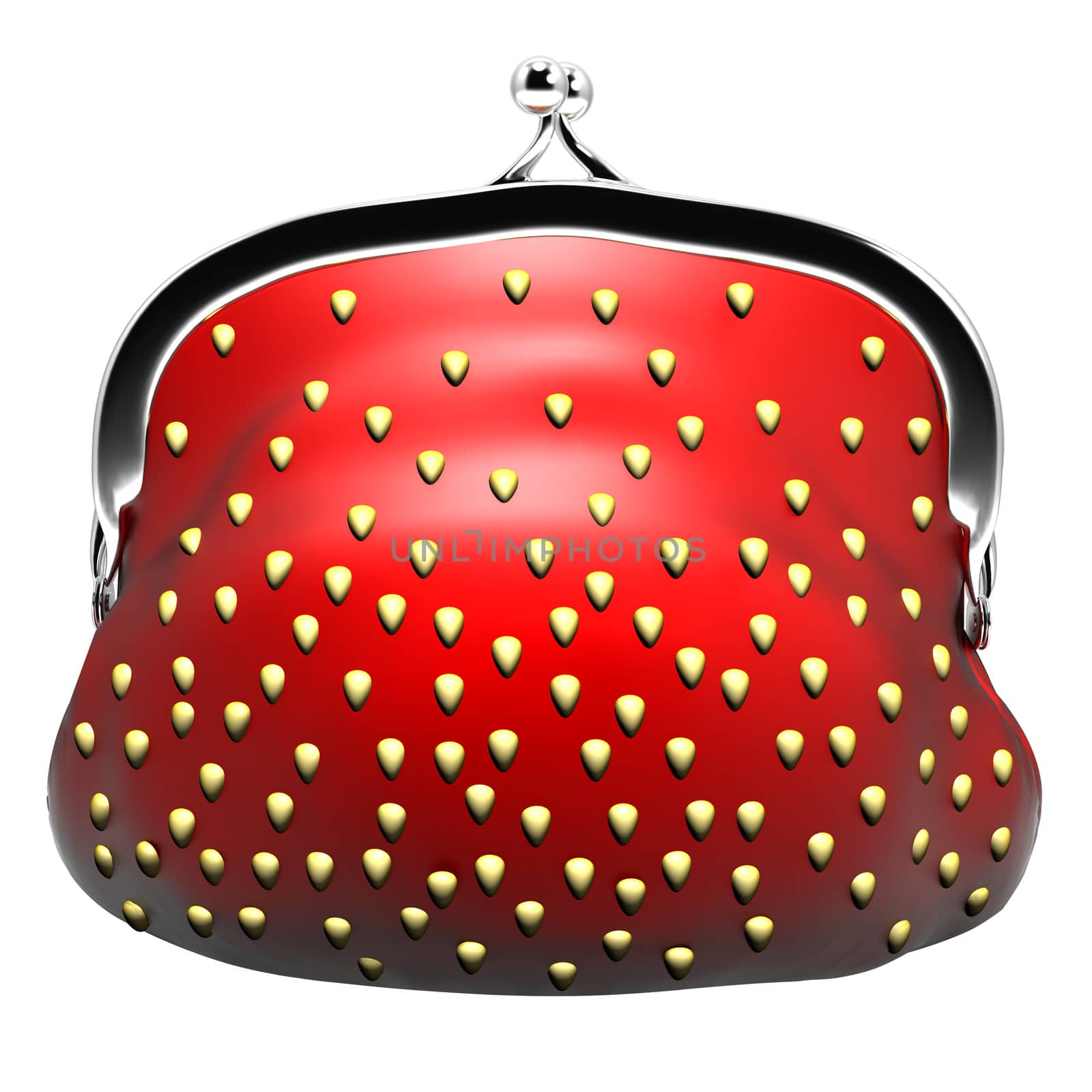 3D visualization appetizing purse strawberries (pouch strawberries)