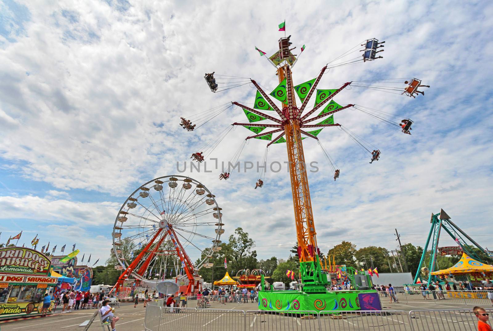 Rides on the Midway at the Indiana State Fair by sgoodwin4813