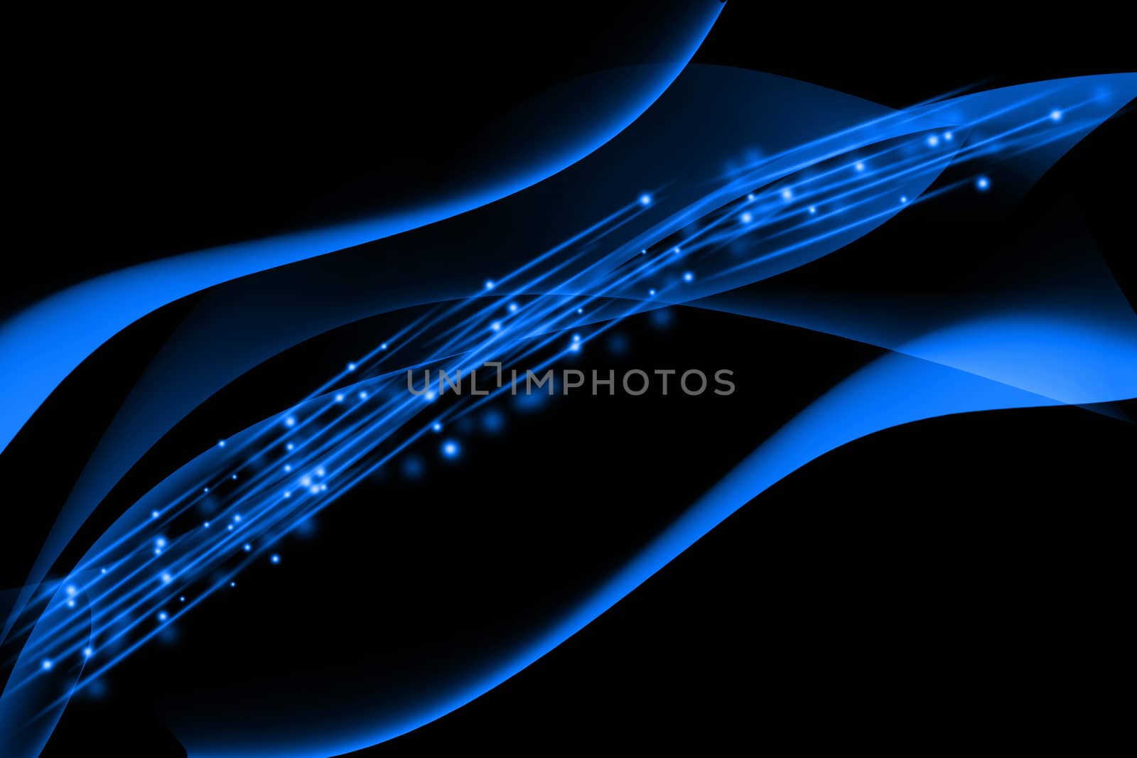 blue abstract with curve on dark background