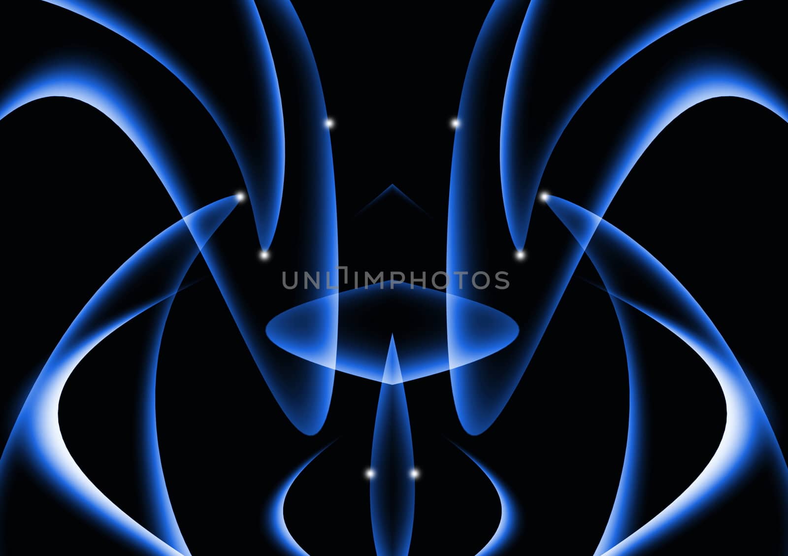 abstract design with blue curve on dark background