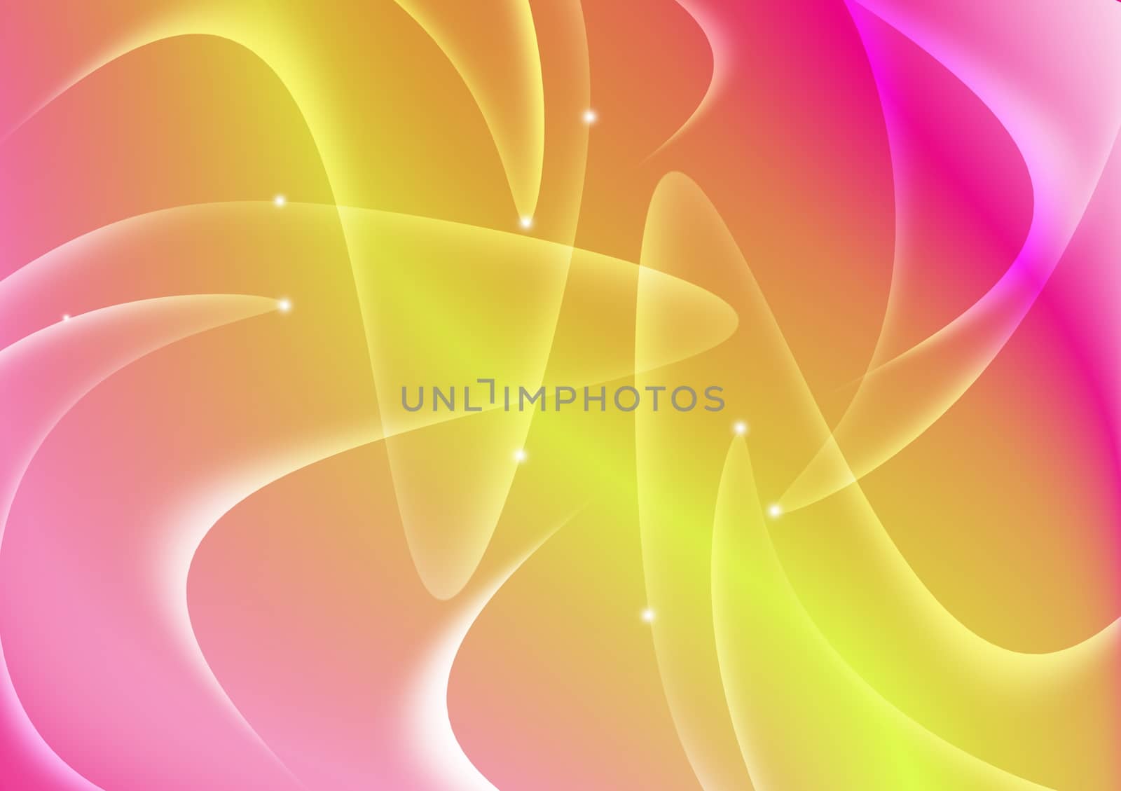 Pink and yellow abstract design with wavy and curve background