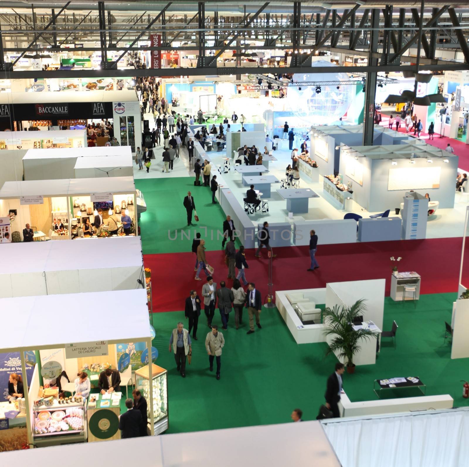 People visit Made in Italy food productions at Tuttofood 2013, World Food Exhibition during Food Week in Milano, Italy.