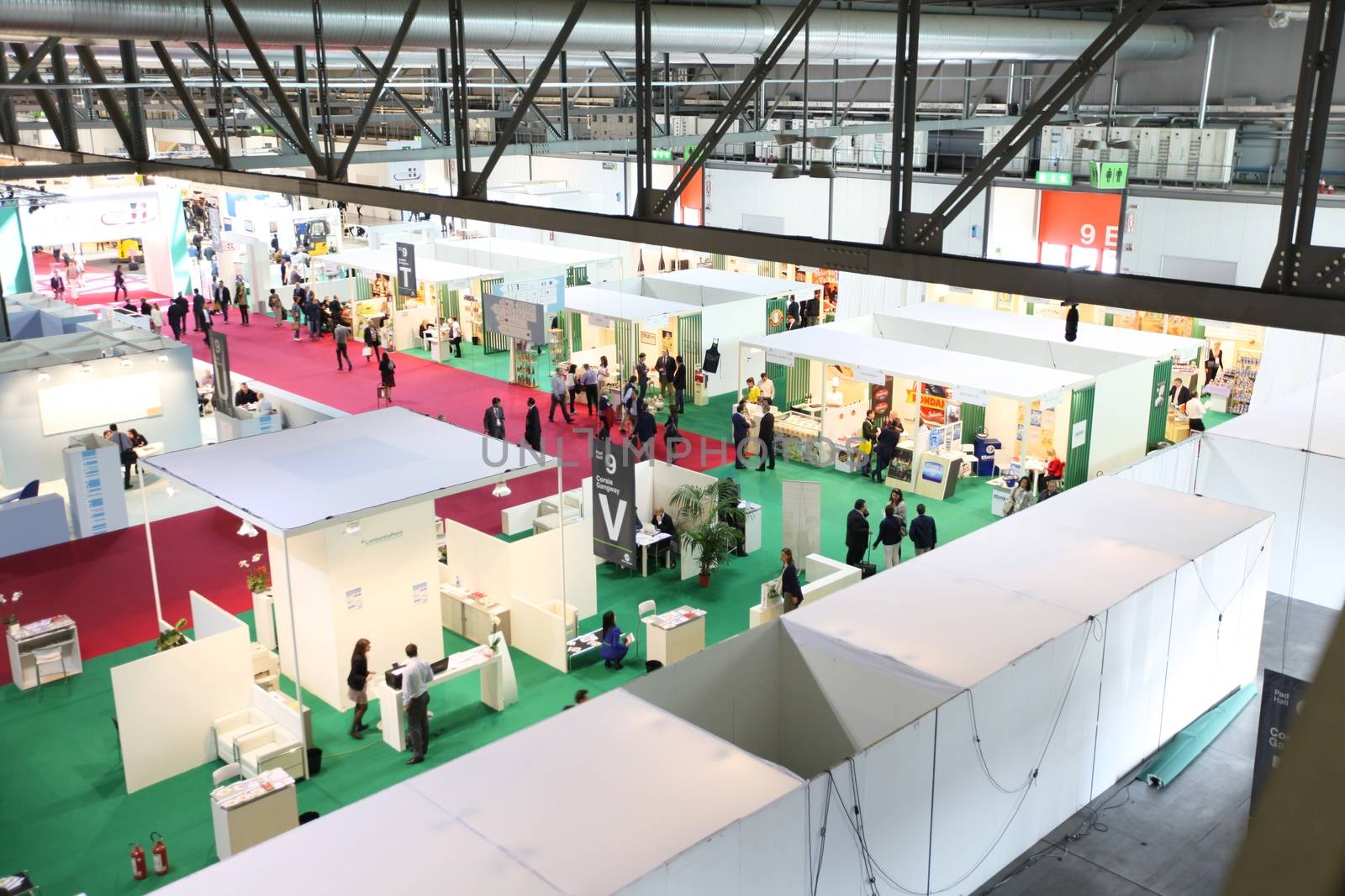 People visit Made in Italy food productions at Tuttofood 2013, World Food Exhibition during Food Week in Milano, Italy.