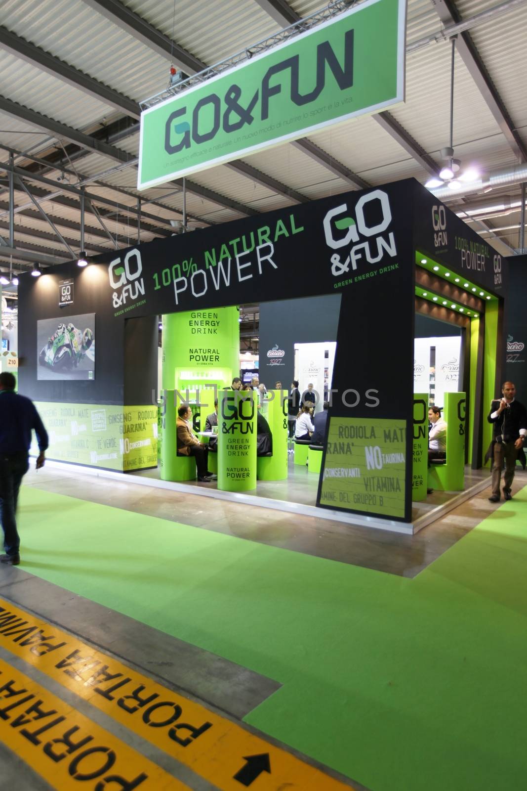 People visit Made in Italy food productions at Tuttofood 2013, World Food Exhibition during Food Week in Milano, Italy.