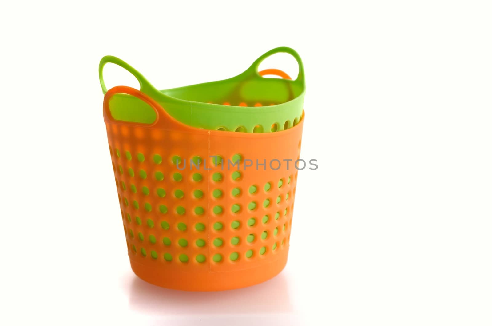 empty basket isolated on white background