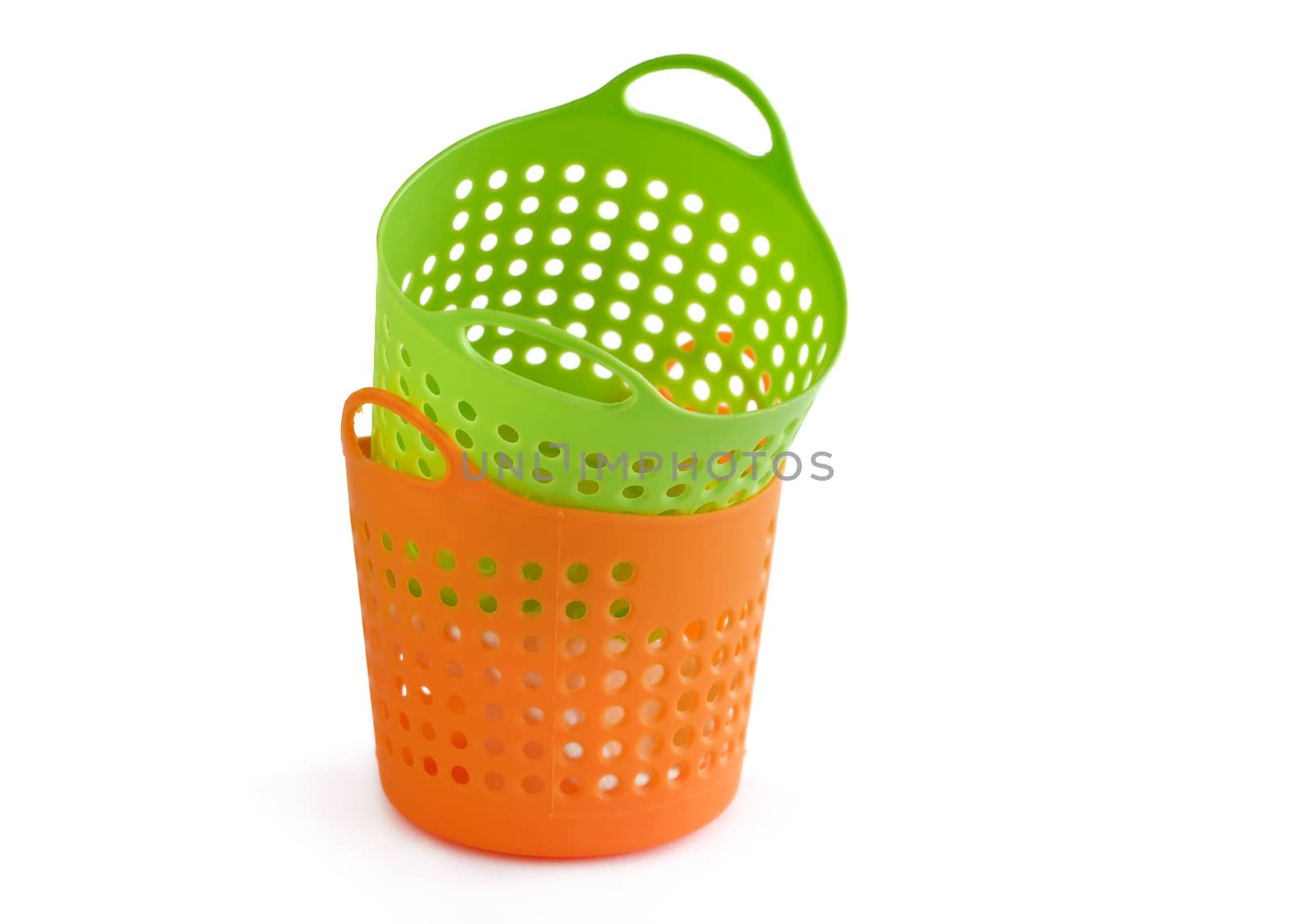 empty basket isolated on white background