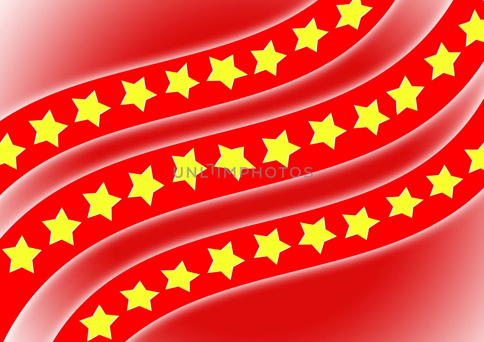 Flag, yellow star with red background