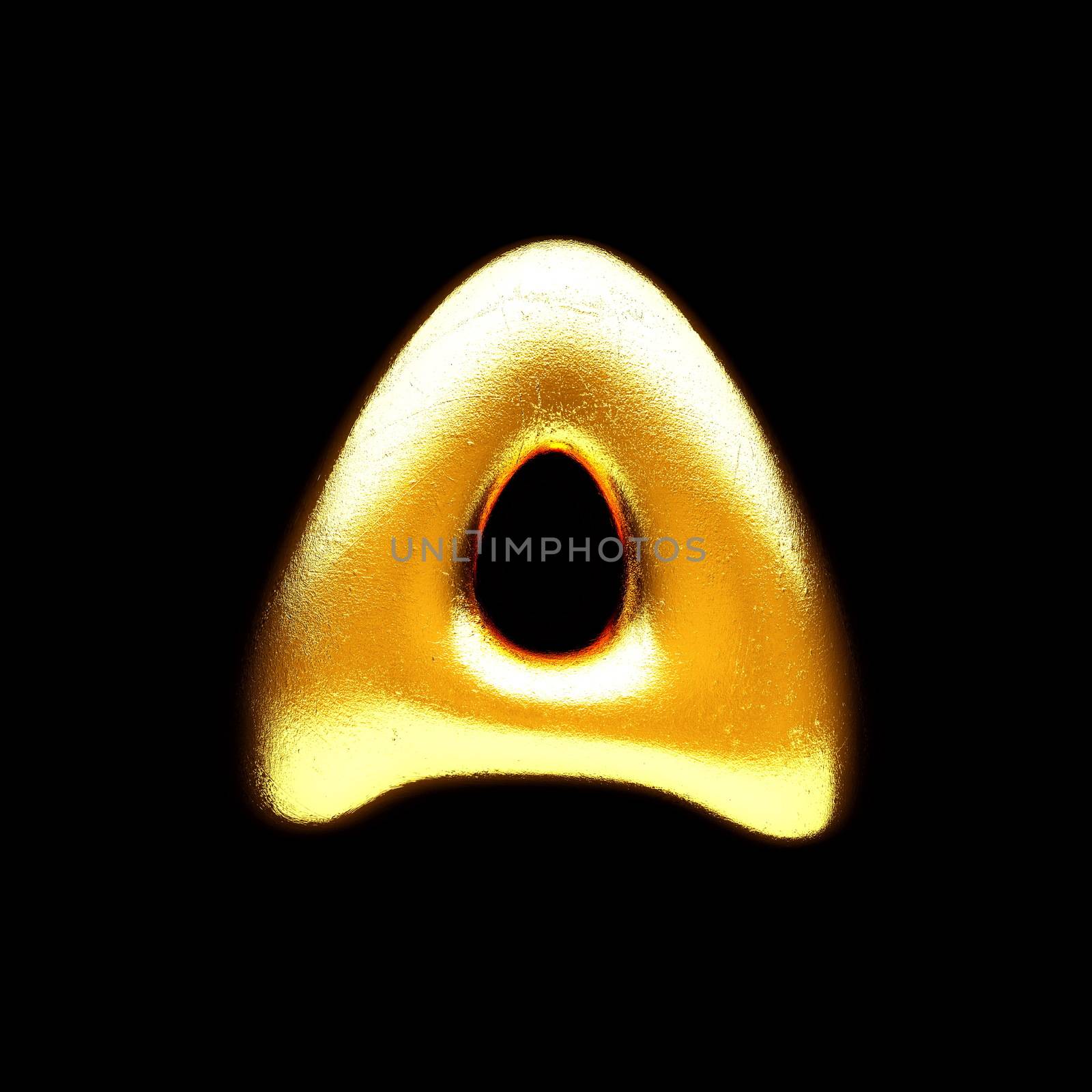isolated golden letter