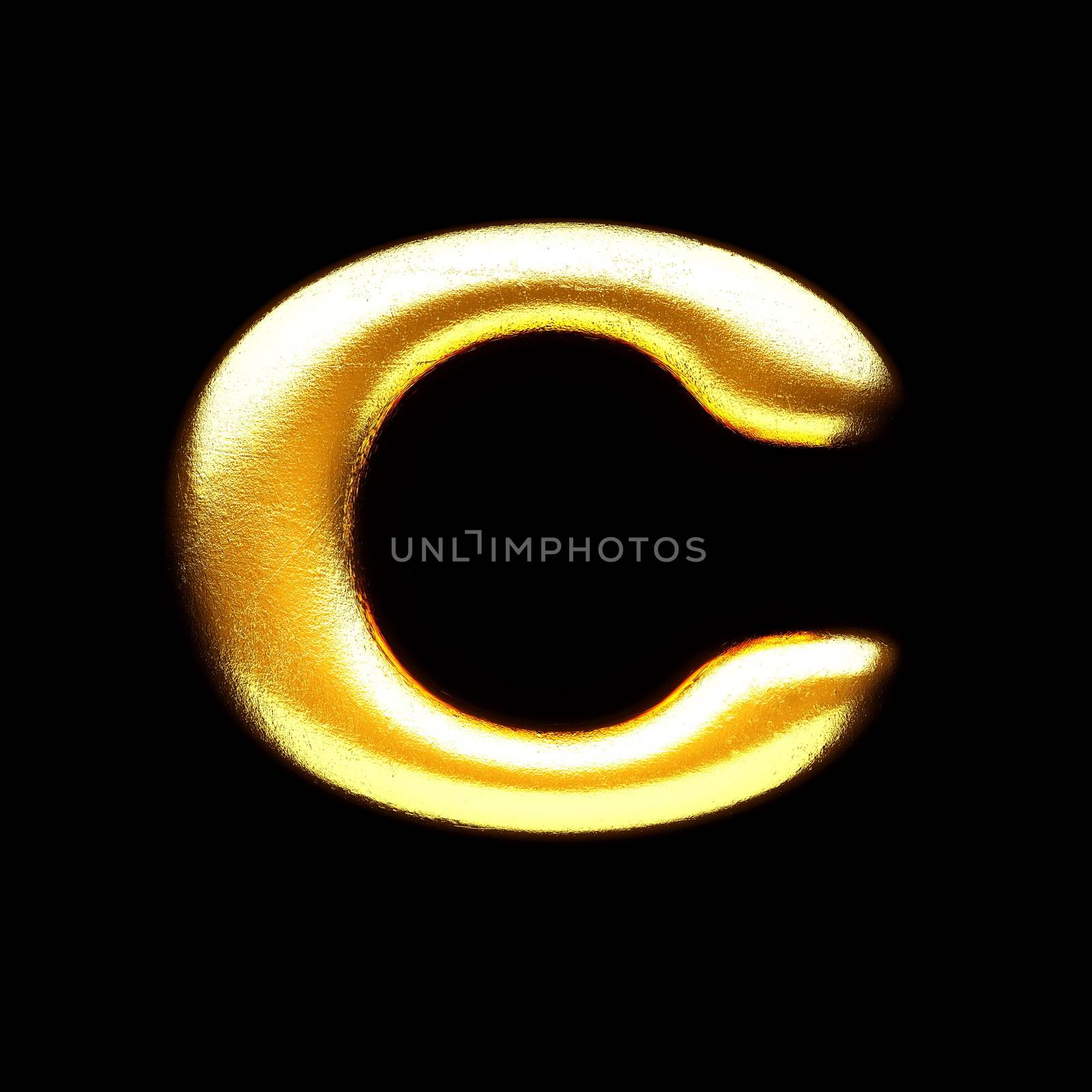 isolated golden letter