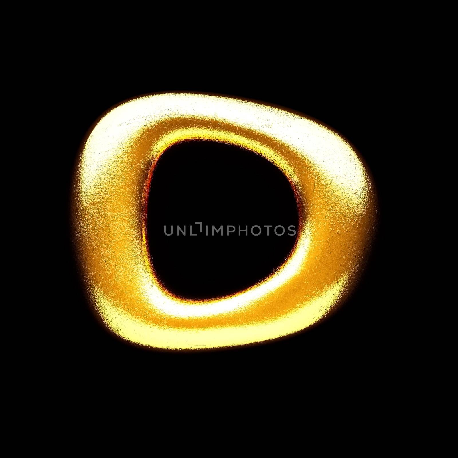 isolated golden letter