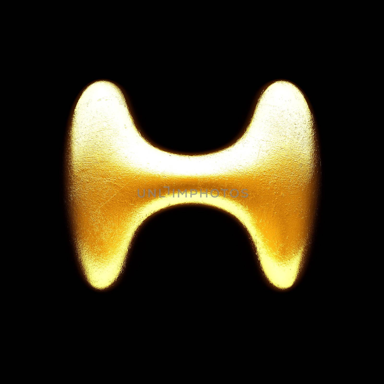 isolated golden letter