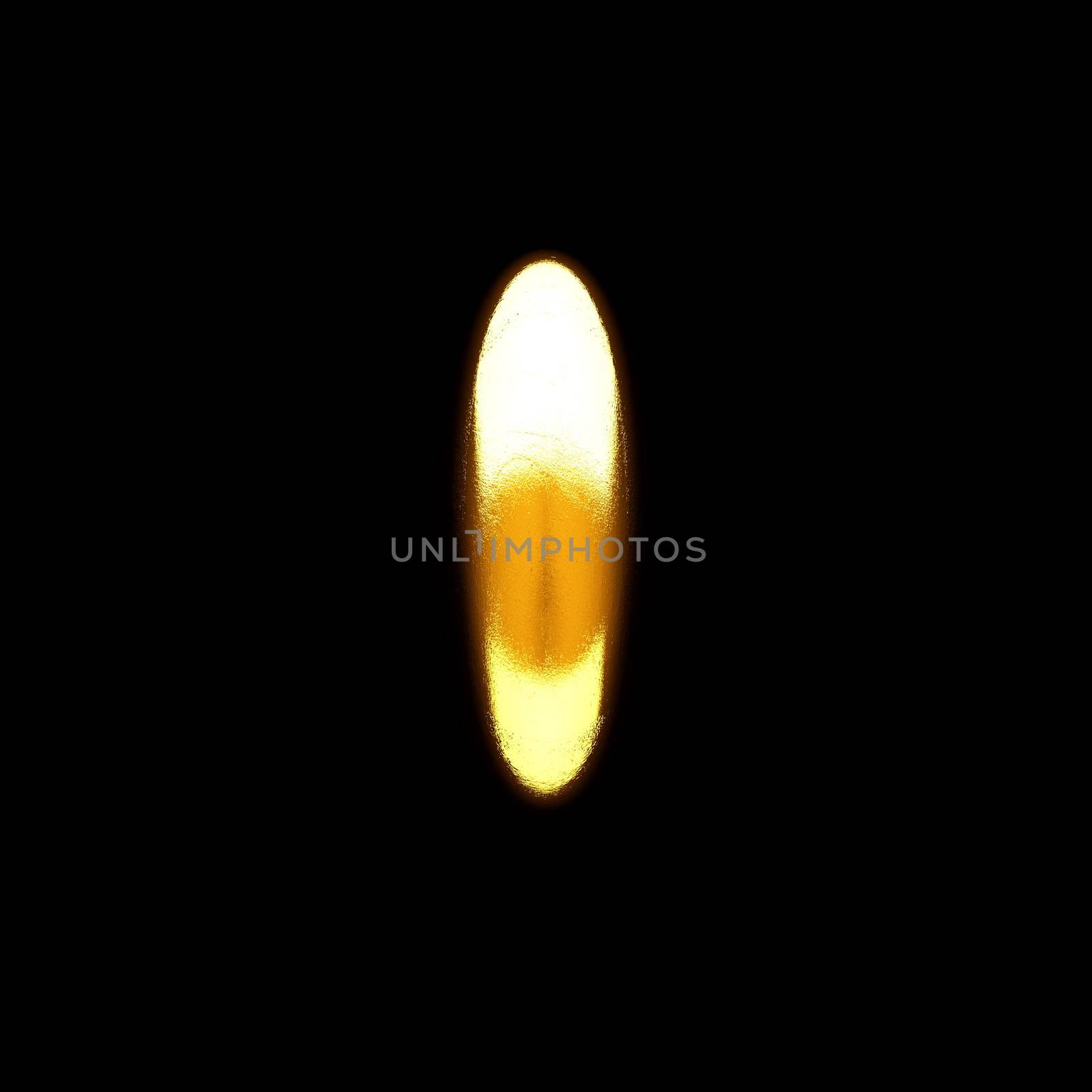 isolated golden letter