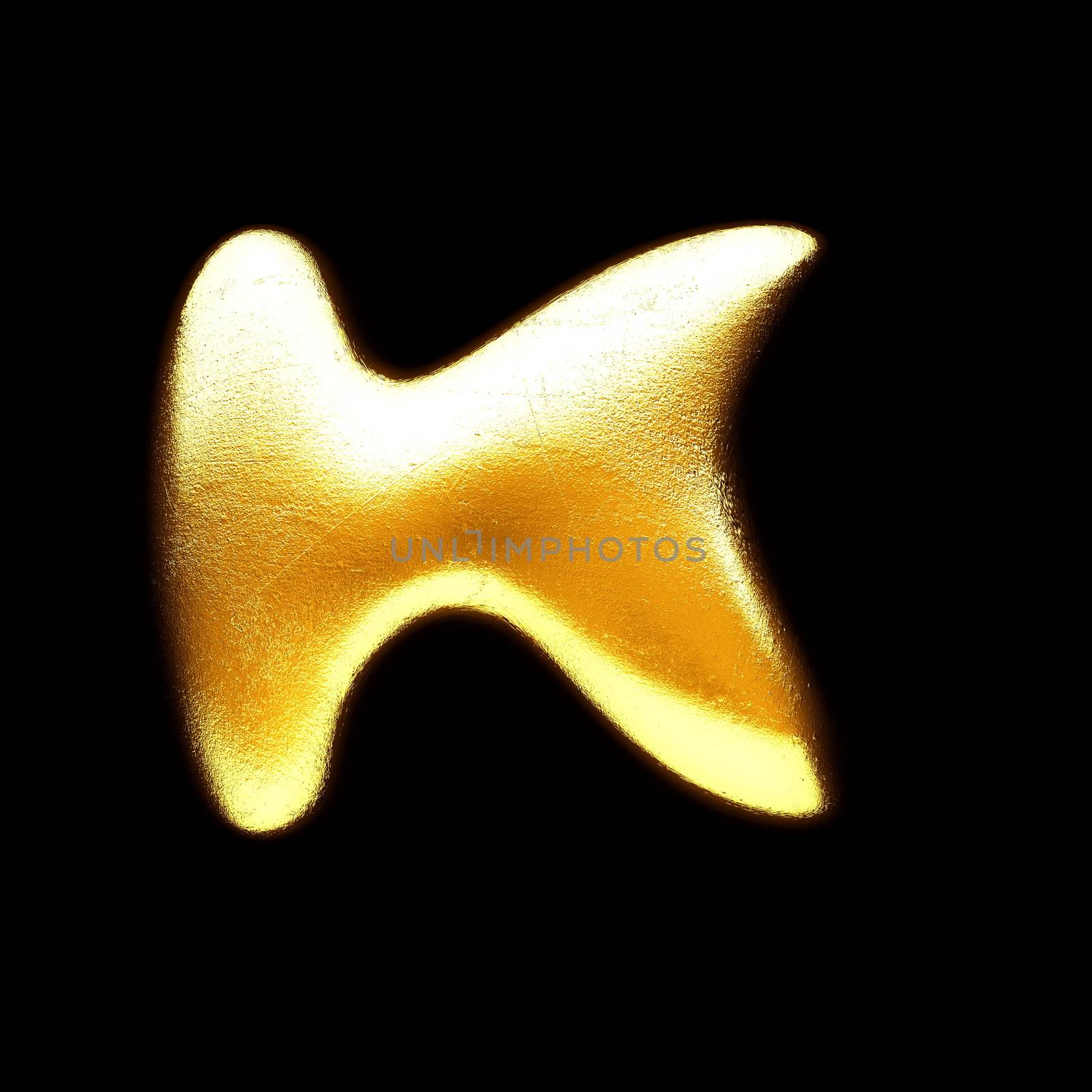 isolated golden letter