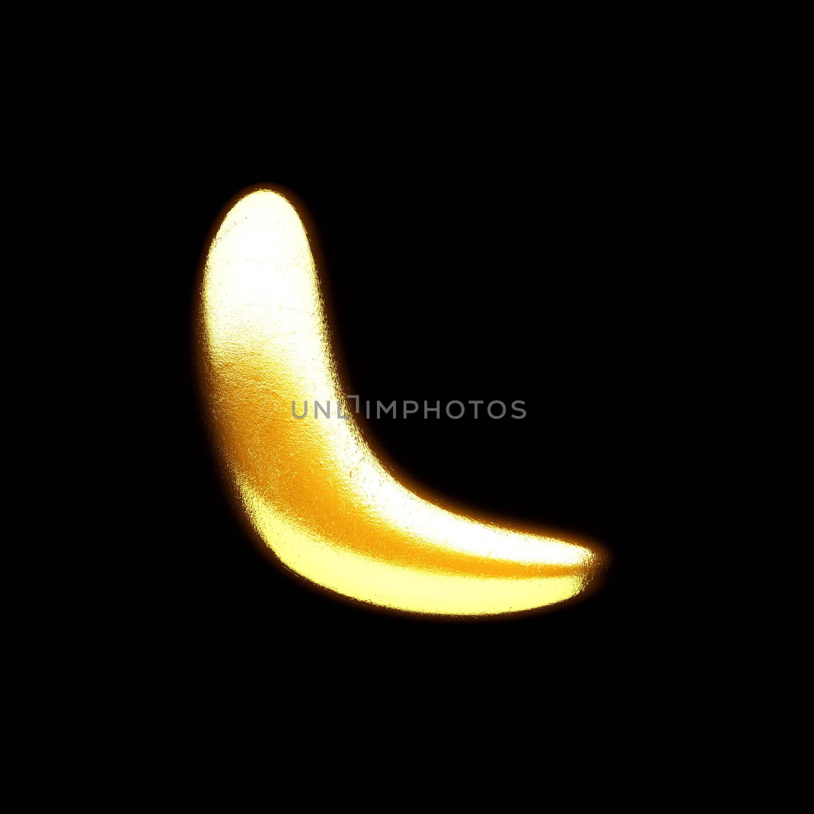 isolated golden letter
