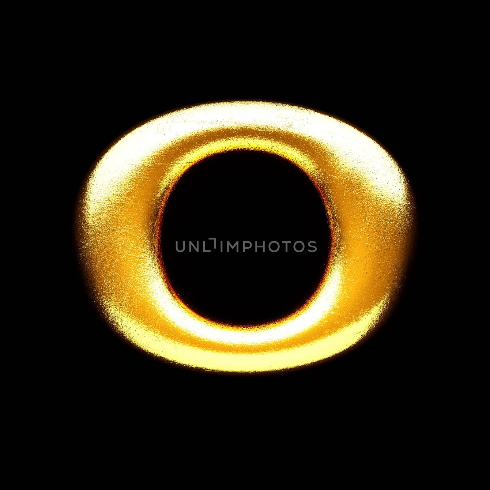 isolated golden letter