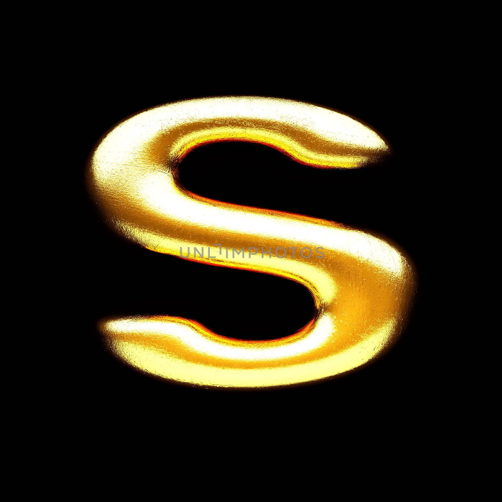 isolated golden letter