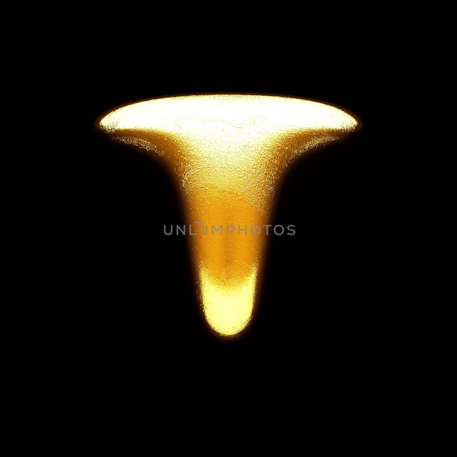 isolated golden letter