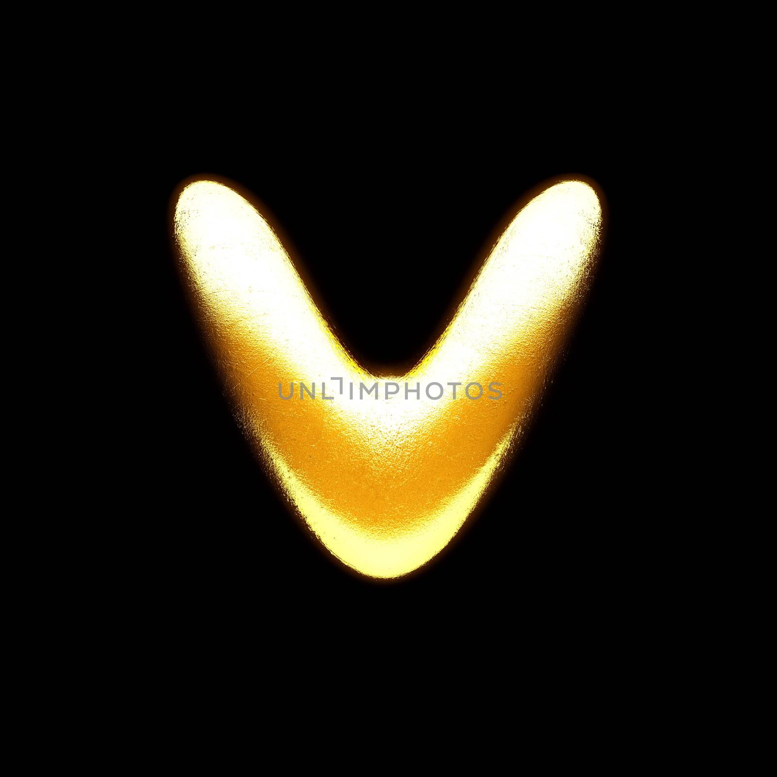 isolated golden letter