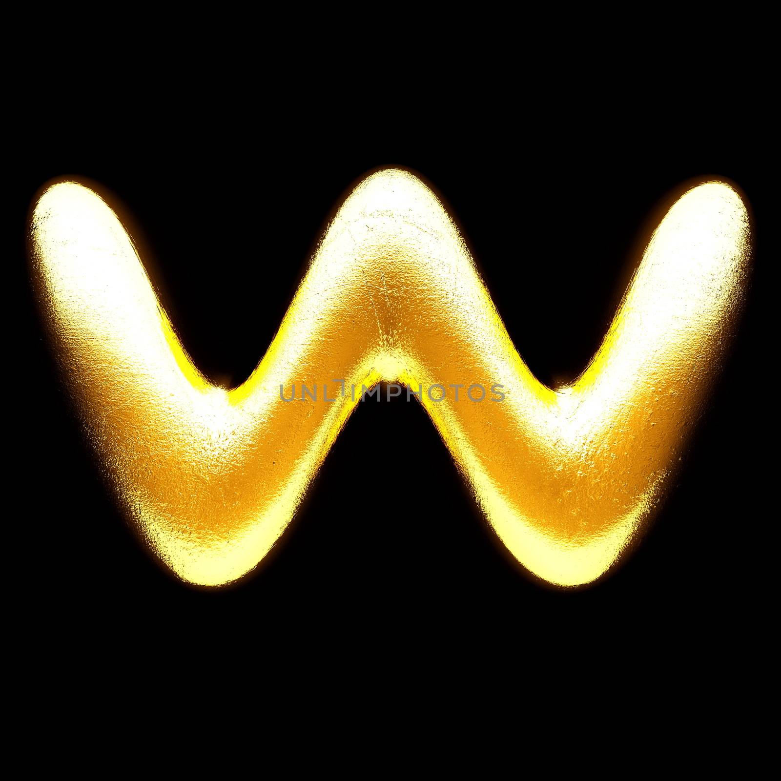 isolated golden letter