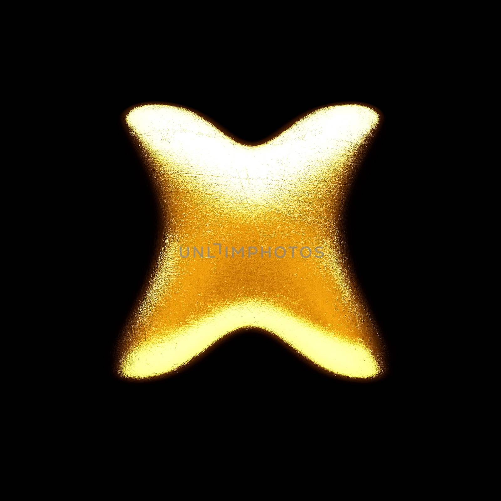 isolated golden letter