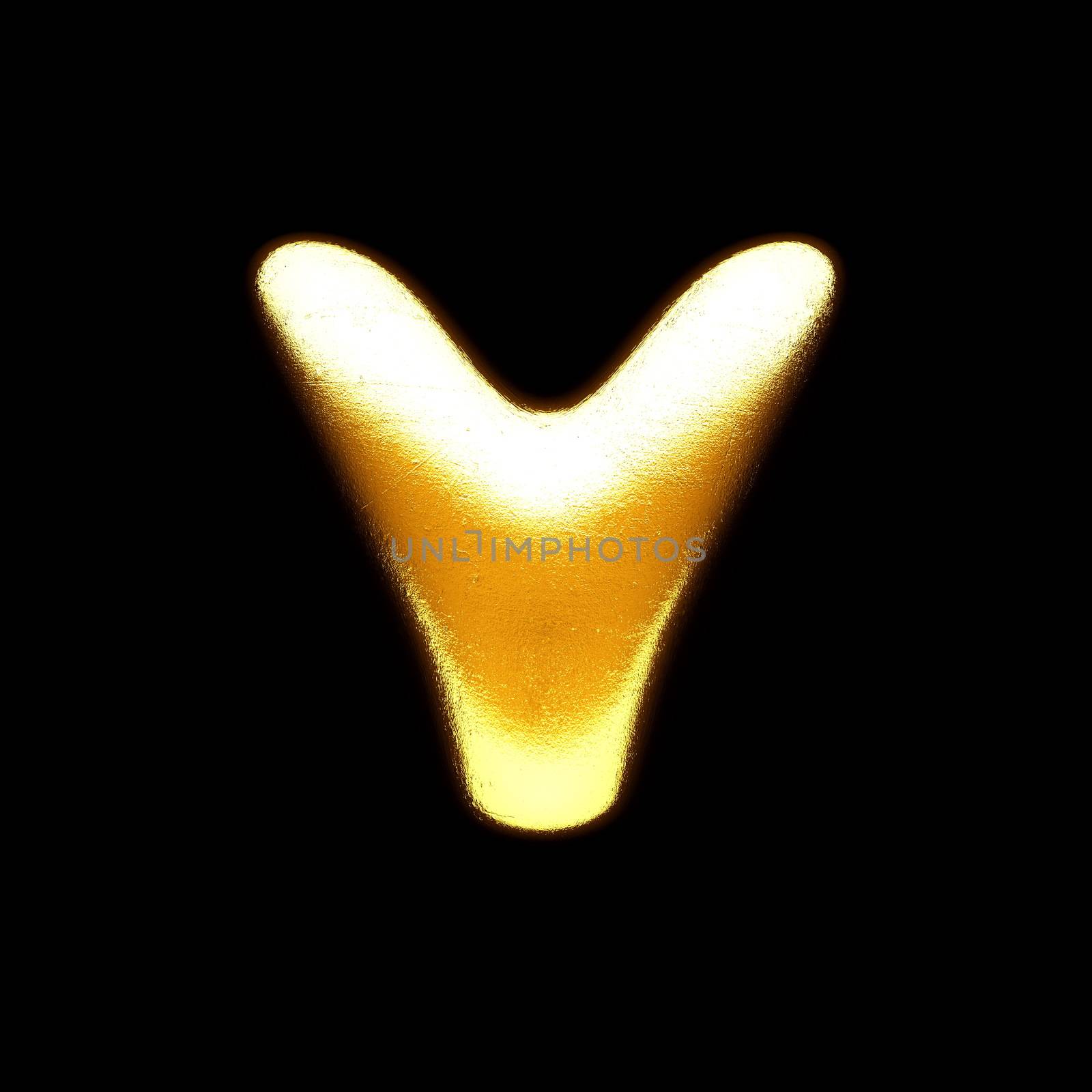 isolated golden letter