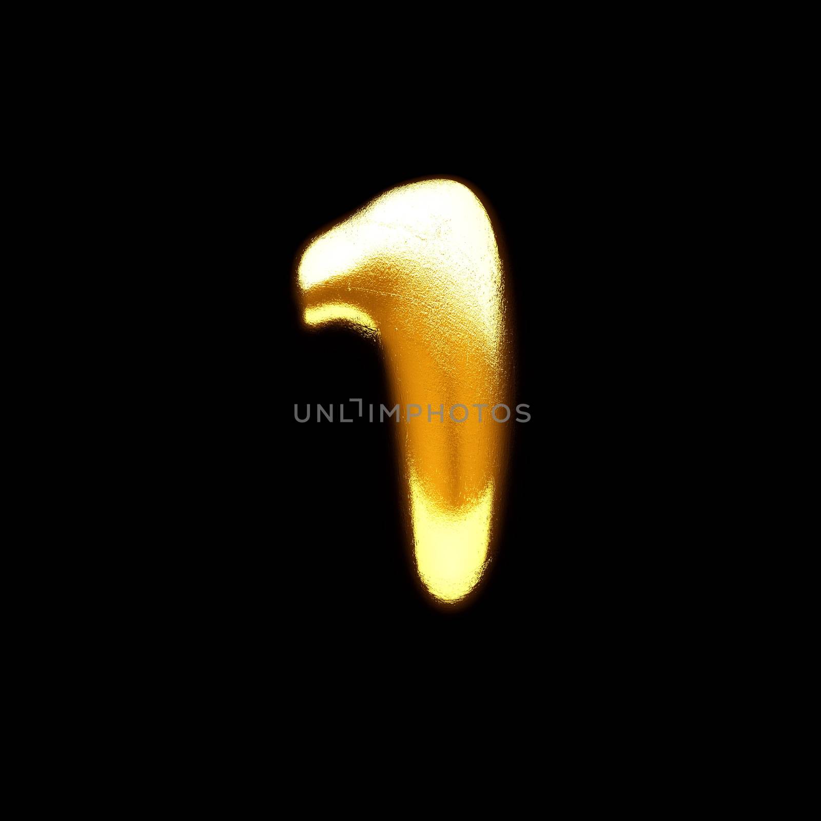 isolated golden letter