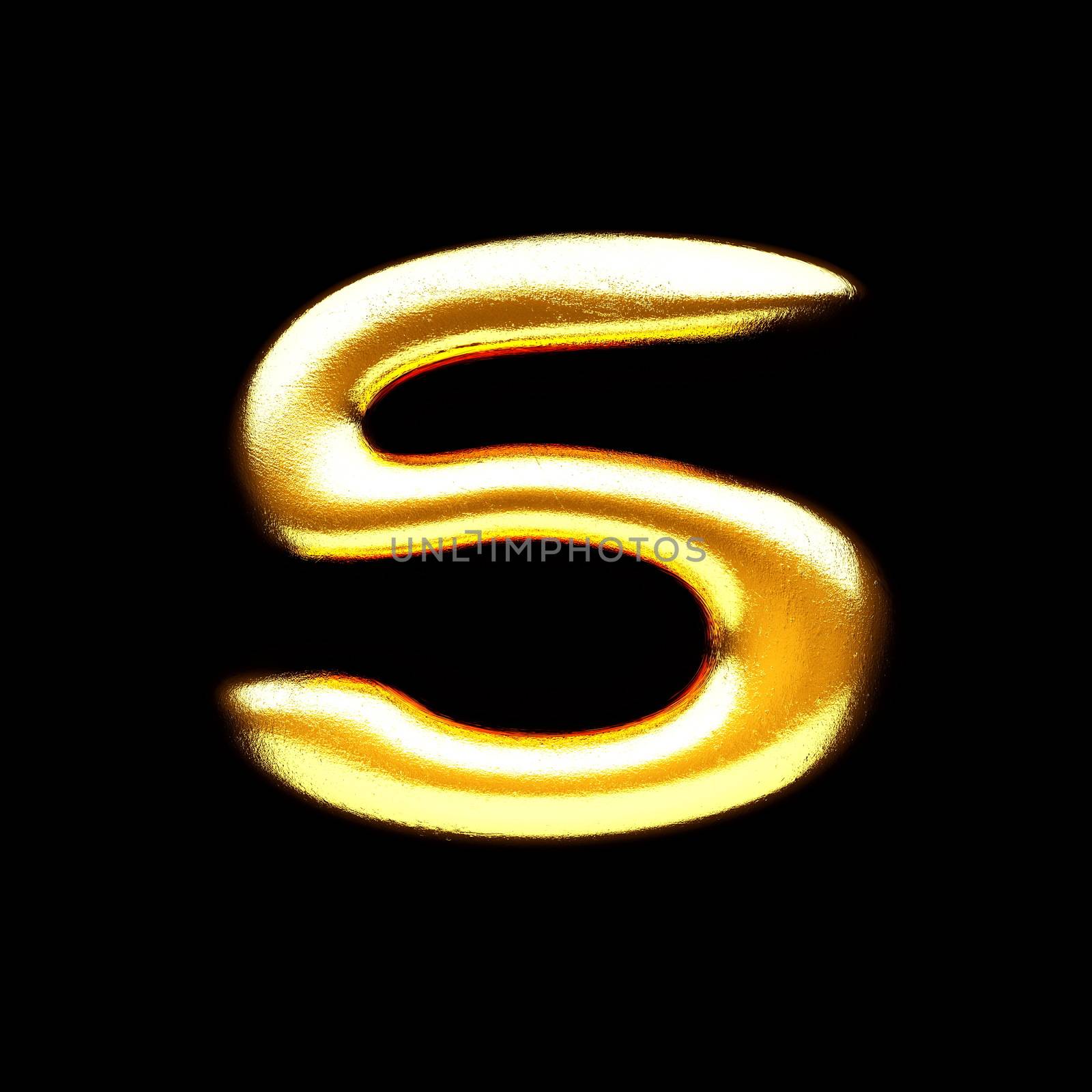 isolated golden letter