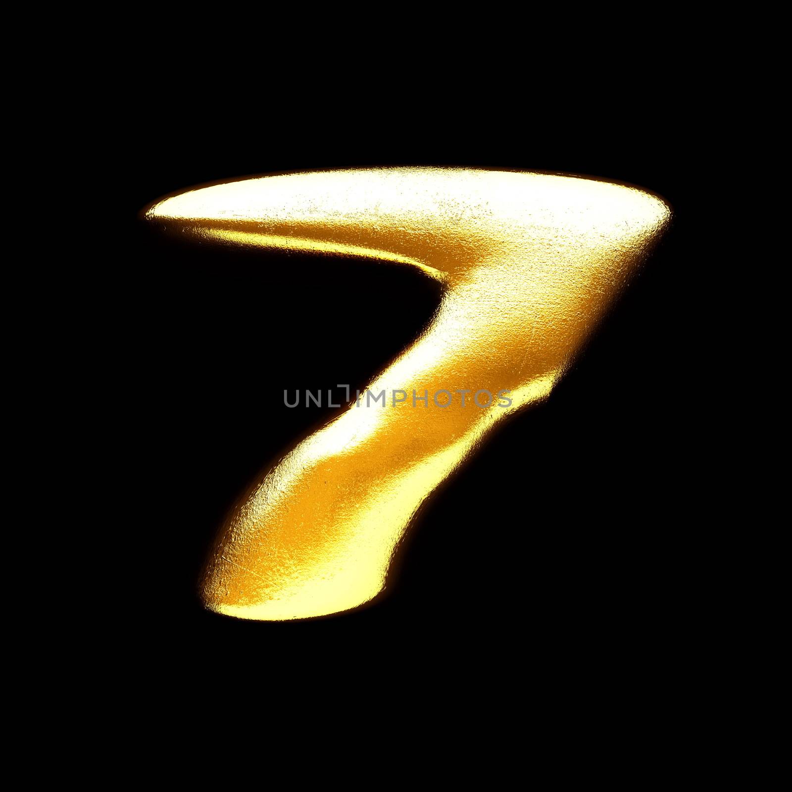 isolated golden letter