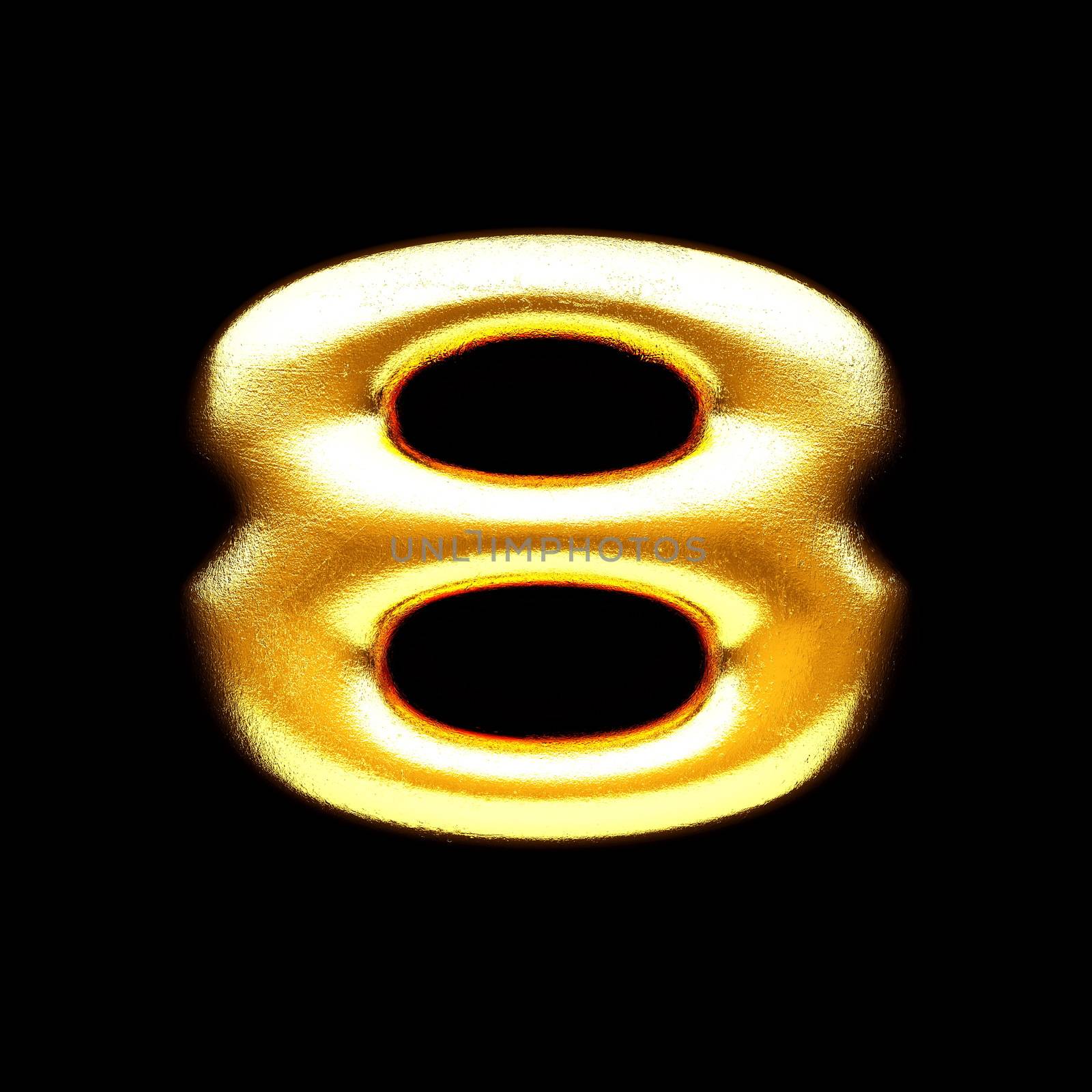 isolated golden letter