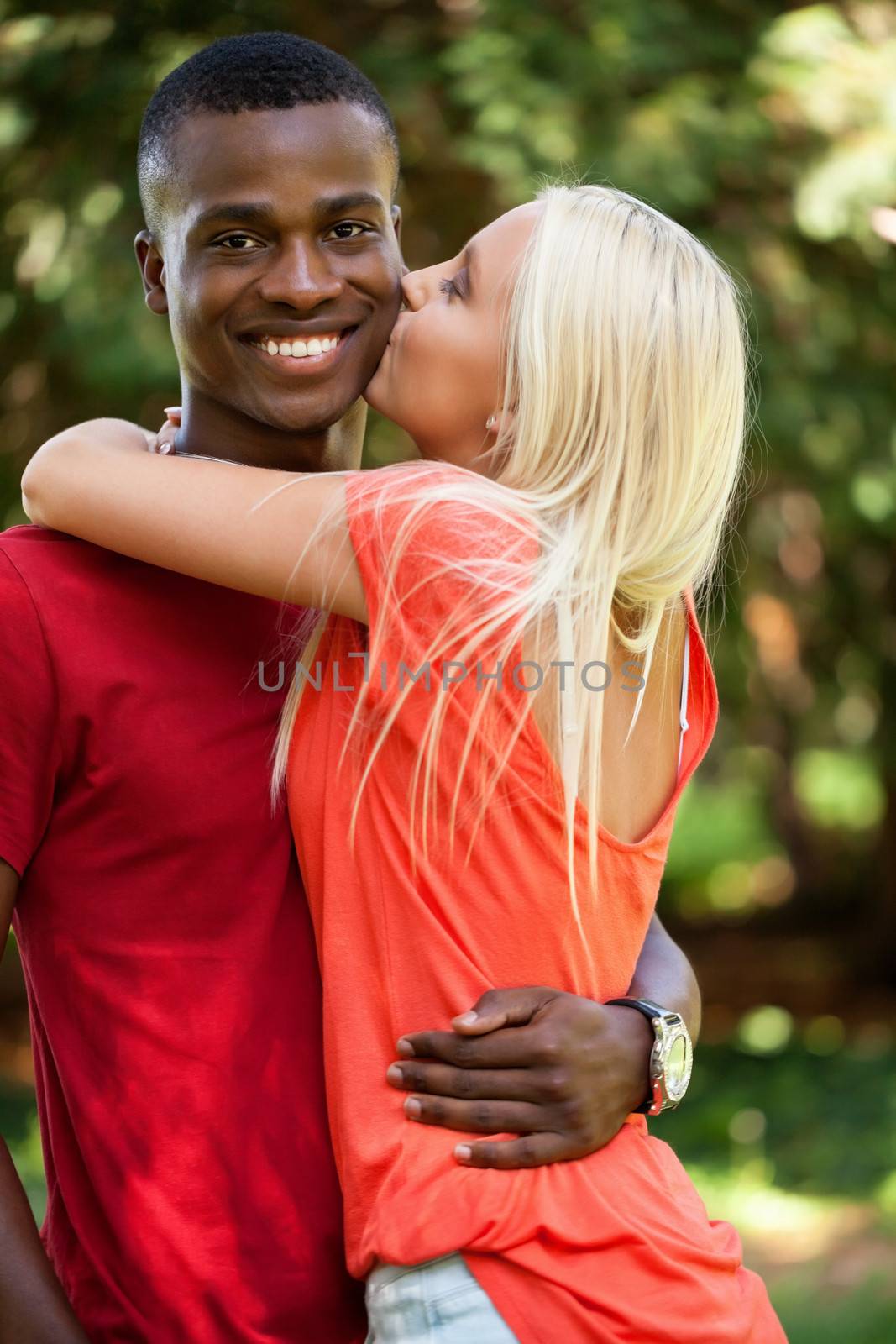 young couple in love summertime fun happiness romance outdoor colorful