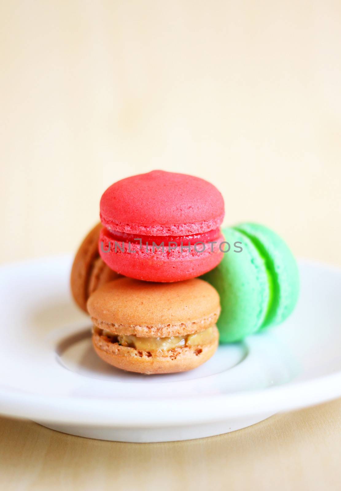 Tasty colorful macaroons