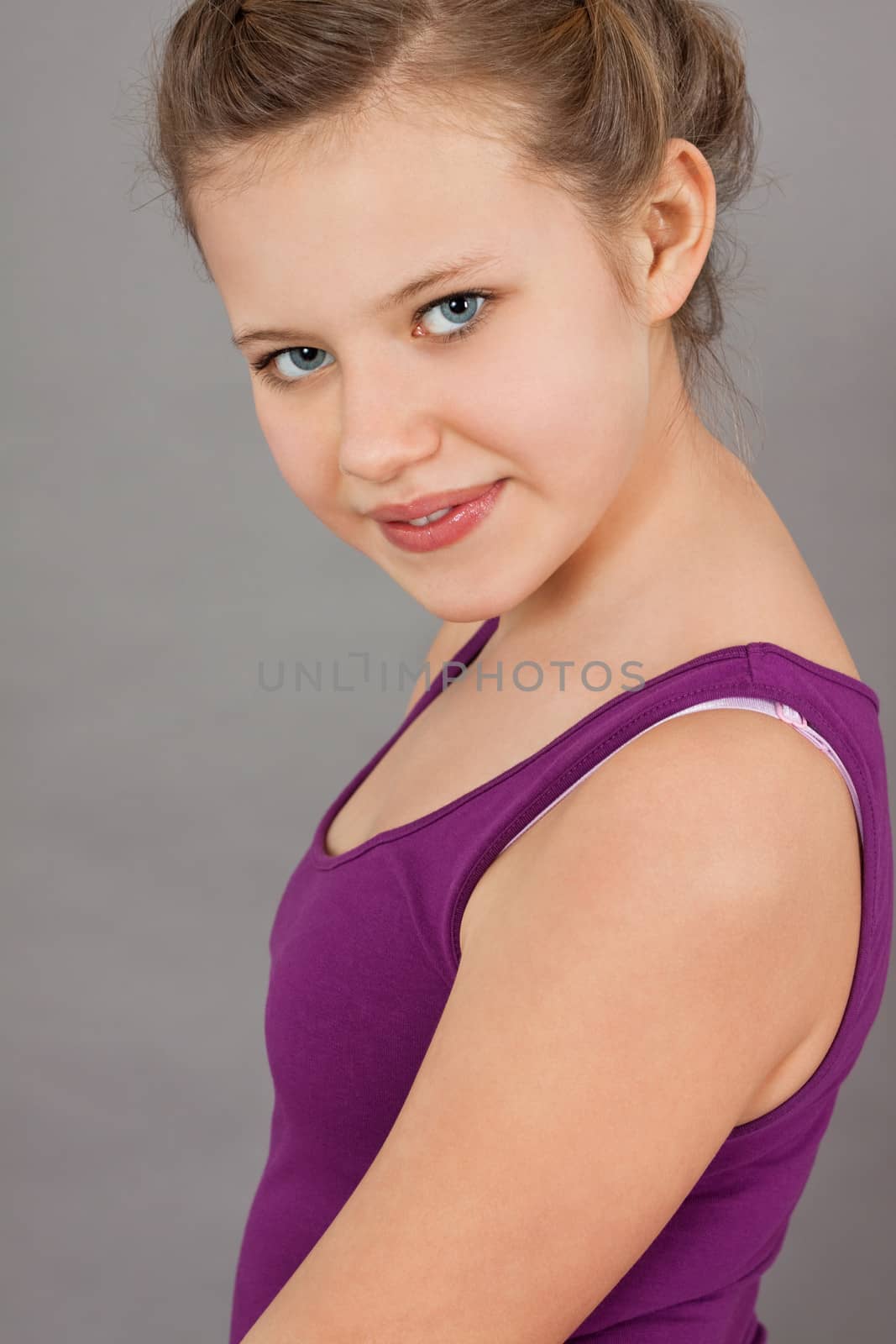 young teenager girl smiling having fun by juniart