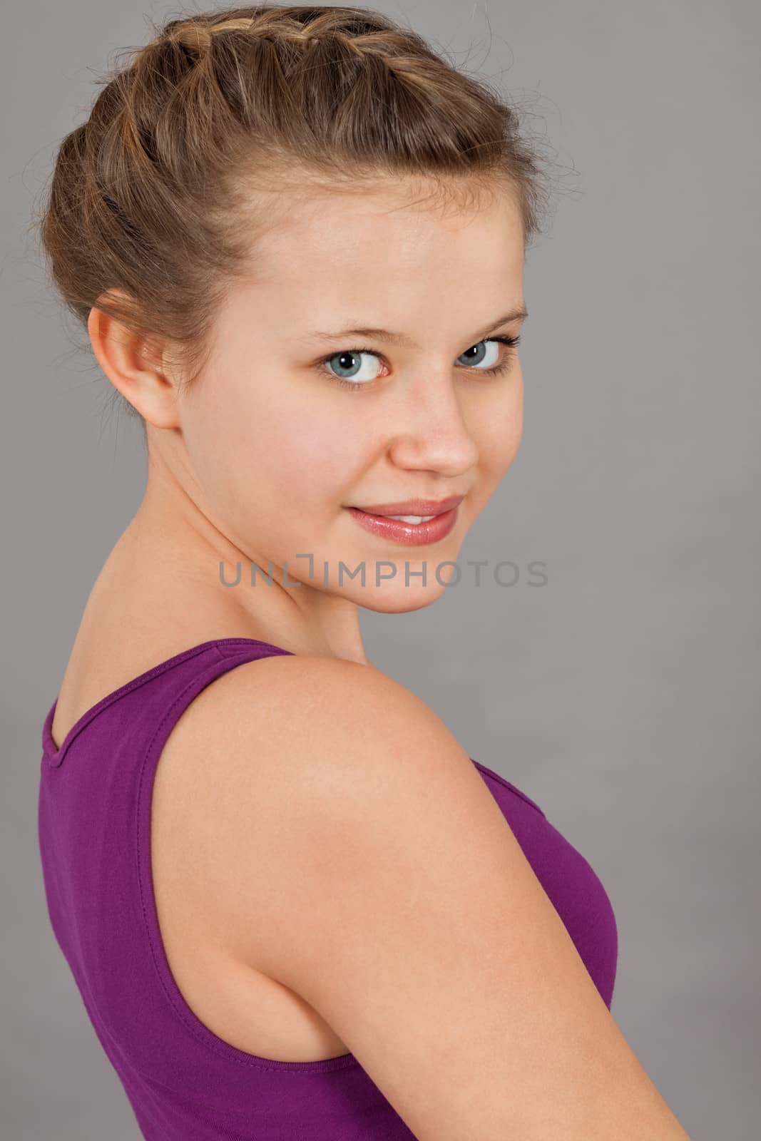 young teenager girl smiling having fun by juniart