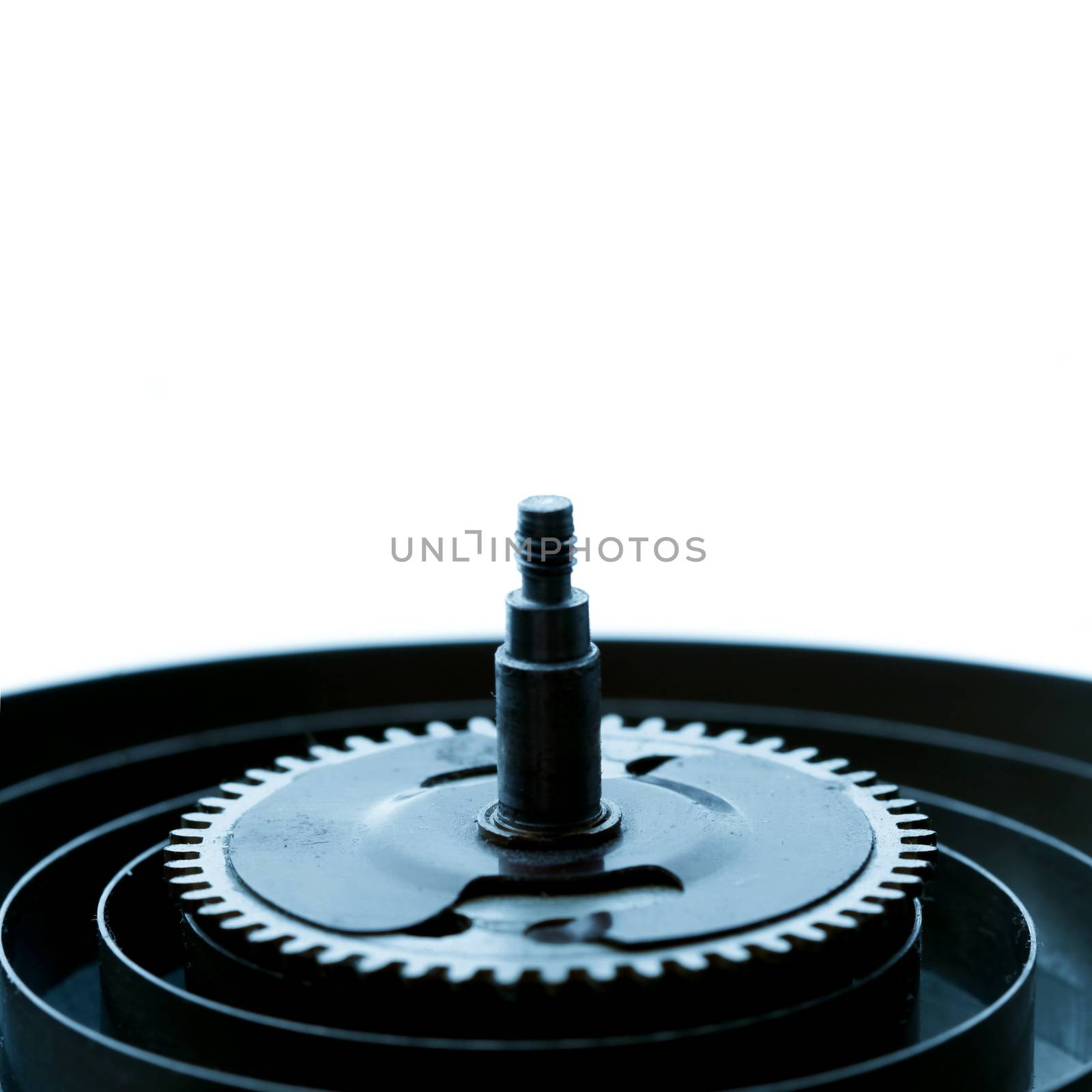 mechanical clock gear macro close up