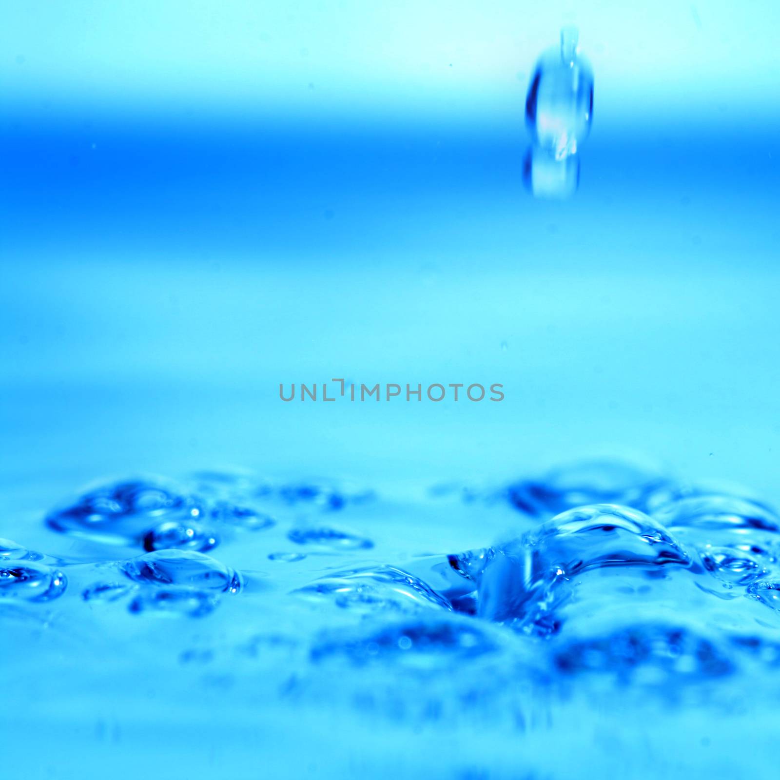 water splash macro close up